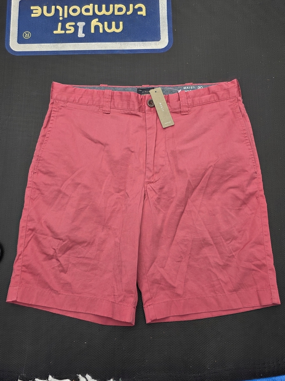 J. Crew Men's Coral-Pink Flat Front Cotton Shorts